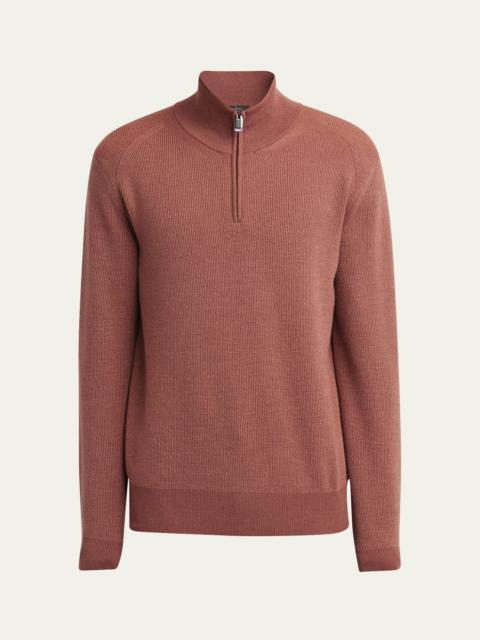 Brioni Men's Cashmere Quarter-Zip Sweater