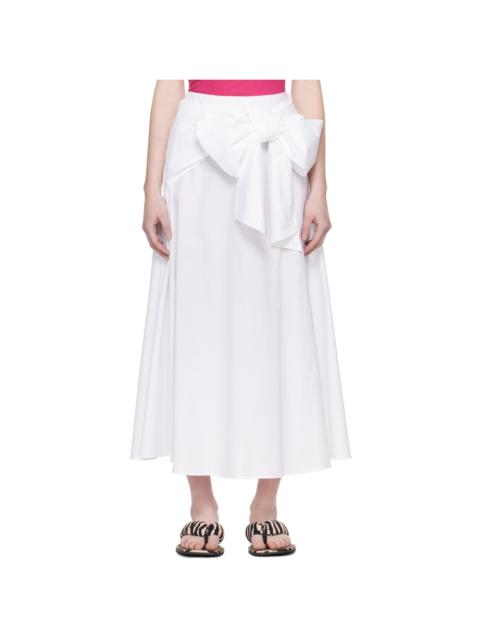 White Bow Maxi Skirt