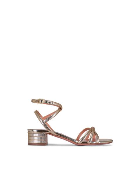 AQUAZZURA Heatwave metallic strap sandals