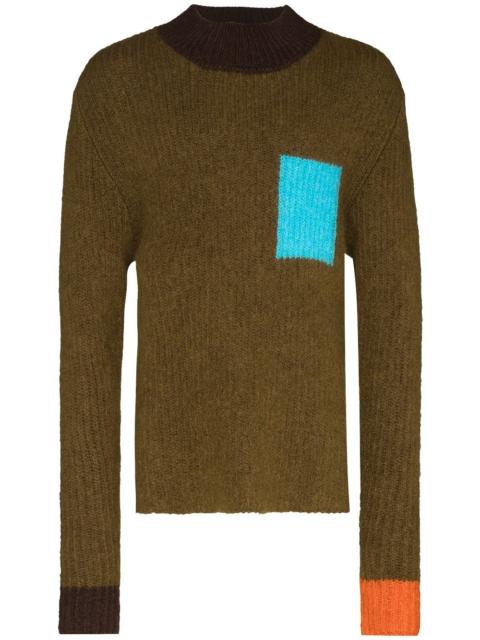 JACQUEMUS colourblock ribbed jumper