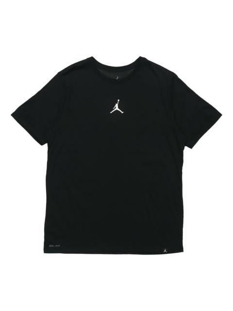 Air Jordan Iconic Quick Dry Training Sports Short Sleeve Black AR7416-013