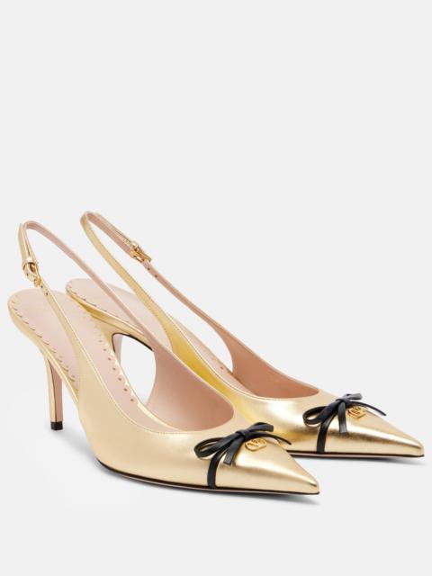 Valentino Bepointy 80 leather slingback pumps