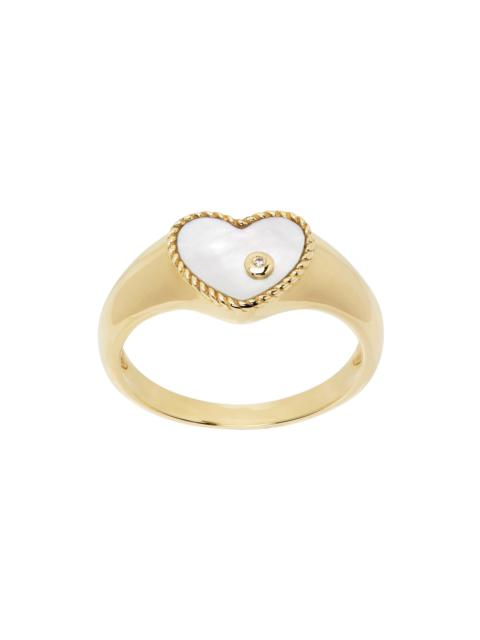 Yvonne Léon Gold Baby Chevaliere Cœur Ring
