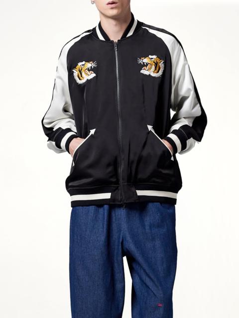 TAION Non Down Reversible "Ska" Jacket in Black/Off White