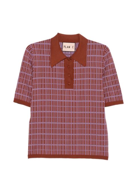 Plan C striped polo shirt