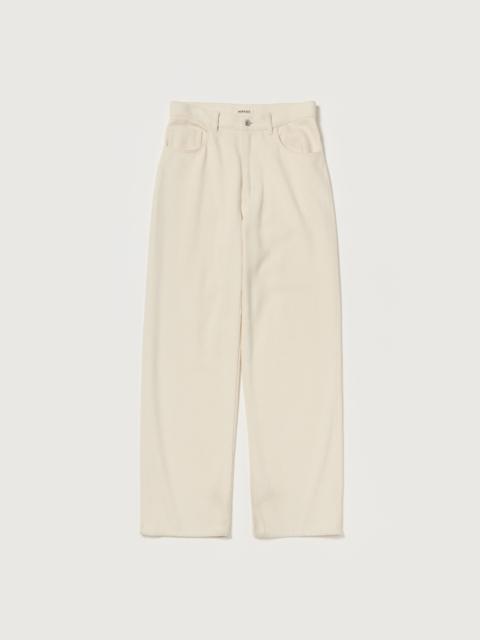 AURALEE SILK NEP DENIM 5P WIDE PANTS