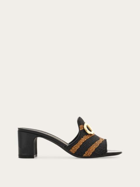 FERRAGAMO Gancini ornament mid-heel Slide