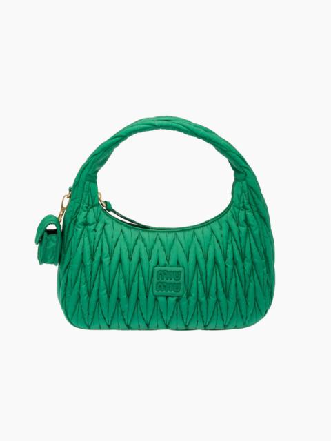 Miu Miu Miu Wander matelassé regenerated nylon hobo bag