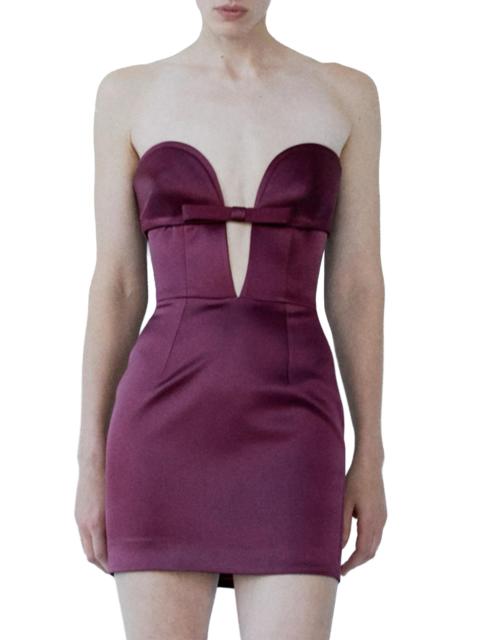 THE NEW ARRIVALS ILKYAZ OZEL Women's Eros Satin Corset Minidress - Blood Moon