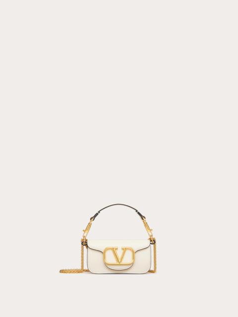 Valentino LOCÒ MICRO BAG IN CALFSKIN LEATHER WITH CHAIN