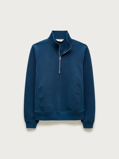 J.CREW Washed court terry quarter-zip pullover