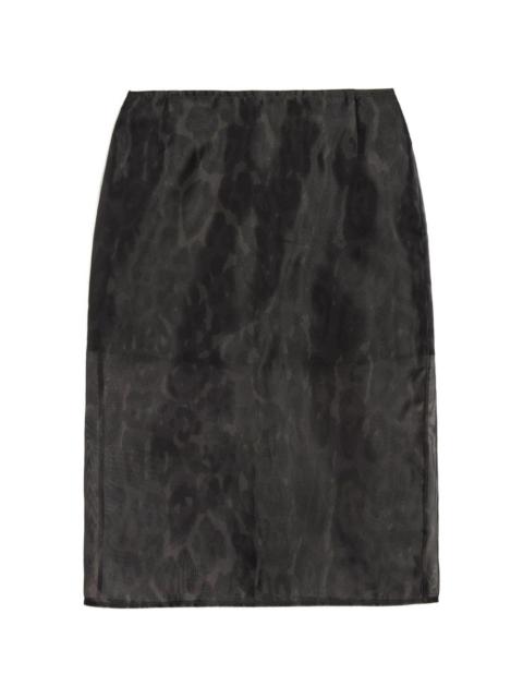 APPARIS Tyra leopard midi skirt