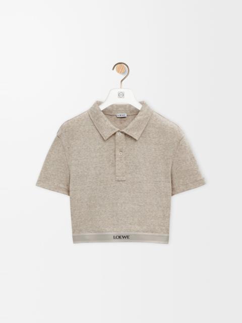 Loewe Cropped polo in cotton and wool