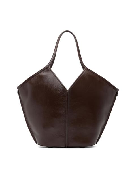 HEREU Brown Calella Distressed Tote