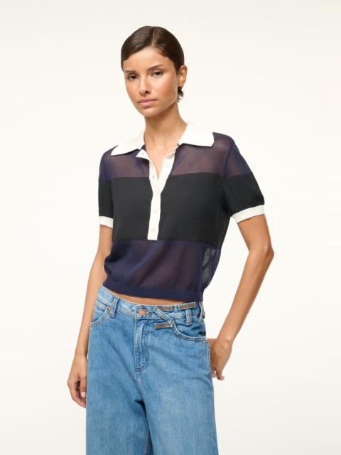 STAUD STAUD QUAINT TOP BLACK NAVY IVORY