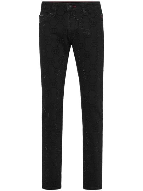 PHILIPP PLEIN rhinestone-embellished jeans