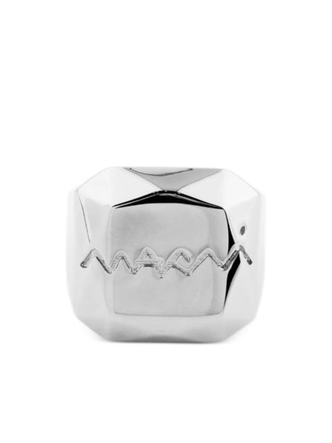 Marni patterned signet ring