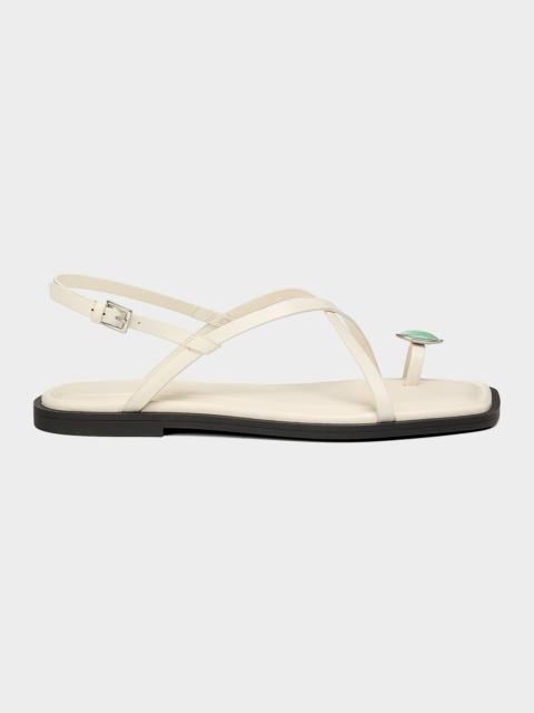 rag & bone Remi Leather Toe-Ring Flat Sandals