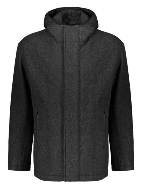 Herno high-collar removable-panel jacket