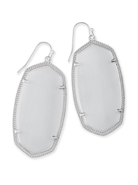 KENDRA SCOTT Danielle Silver Drop Earrings in Ivory Mother-of-Pearl