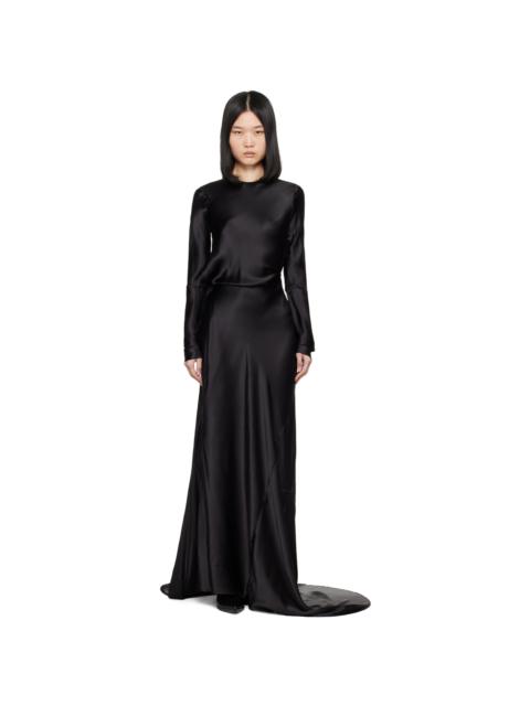 Ann Demeulemeester Black Demy X-Long Maxi Dress
