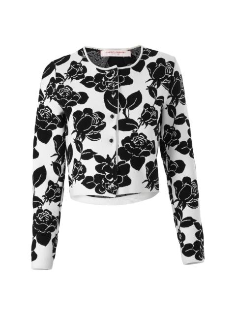 CAROLINA HERRERA floral-jacquard cardigan