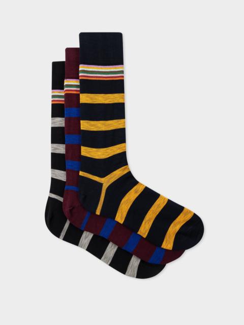 Marl Stripe Socks Three Pack