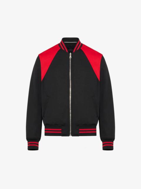 Alexander McQueen Men's Reversible Harness Bomber Jacket in Black