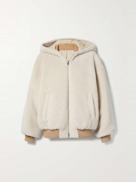 Carley reversible cashmere and silk-blend fleece and twill jacket