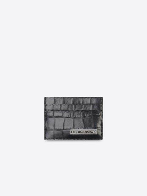 BALENCIAGA Men's Plate Card Holder in Black