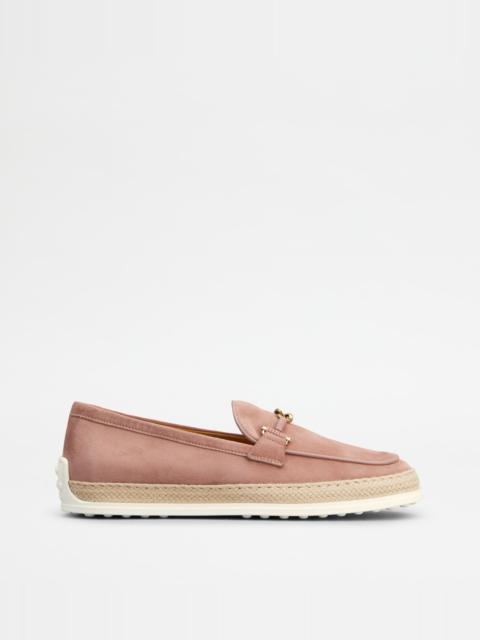 Tod's LOAFERS IN SUEDE - PINK