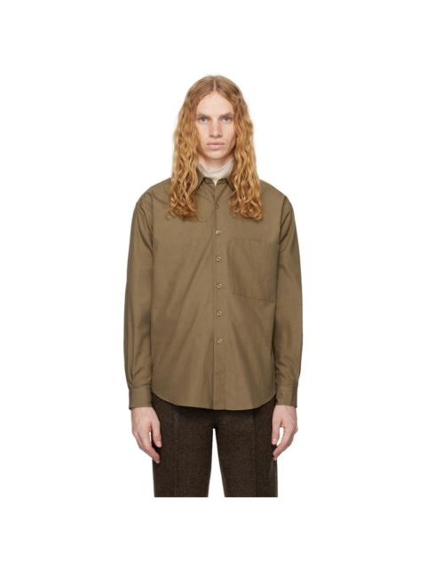 Brown Washed Finx Twill Big Shirt