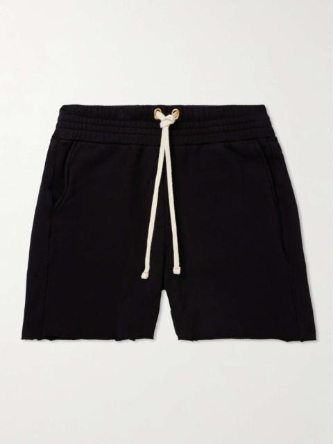 LES TIEN Garment-Dyed Fleece-Back Cotton-Jersey Drawstring Shorts