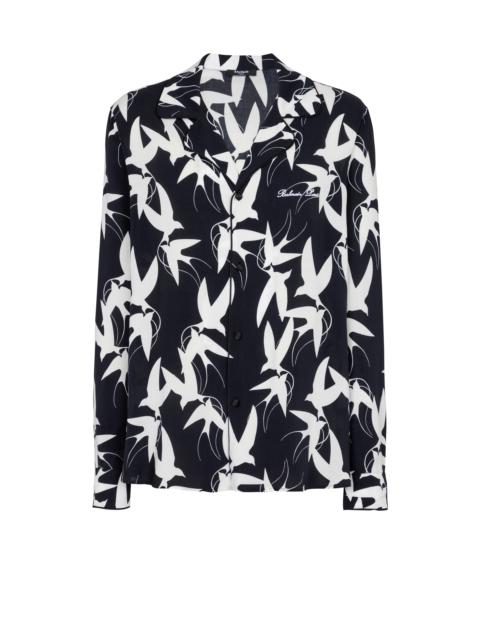 Loose shirt with Swallow print