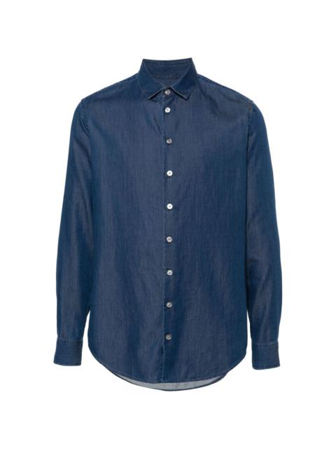 GIORGIO ARMANI long-sleeve cotton denim shirt