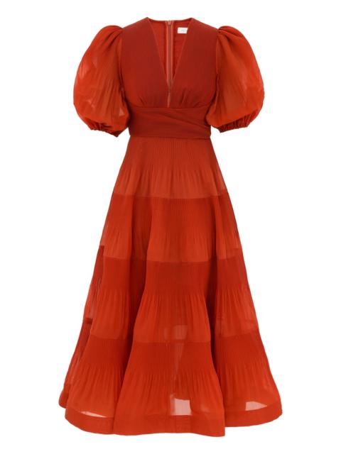 Zimmermann PLEATED MIDI DRESS | REVERSIBLE