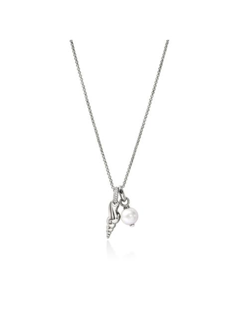 JOHN HARDY Shell Talisman Necklace, Sterling Silver, Diamonds, Pearl