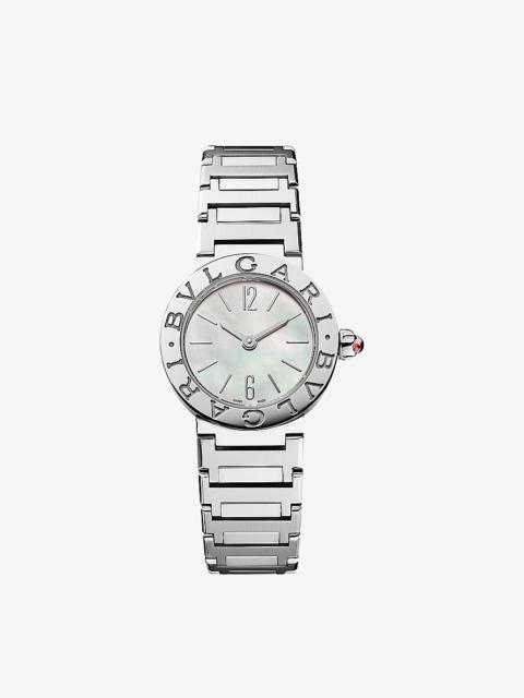BVLGARI BBL23WSS BVLGARI BVLGARI stainless-steel and 0.196ct brilliant-cut diamond quartz watch