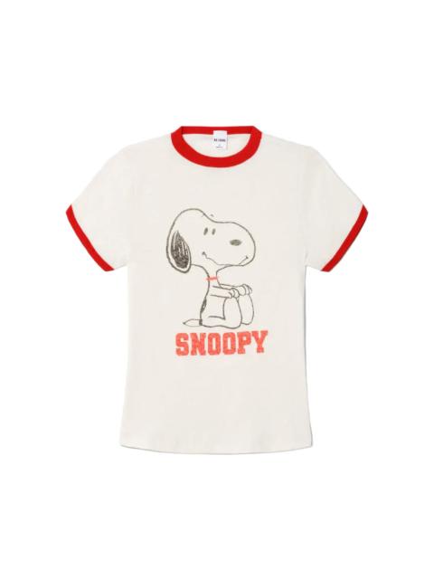 RE/DONE 60's Slim Ringer Tee Snoopy