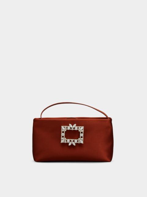 Roger Vivier RV Nightlily Broche Vivier Buckle Mini Bag in Satin