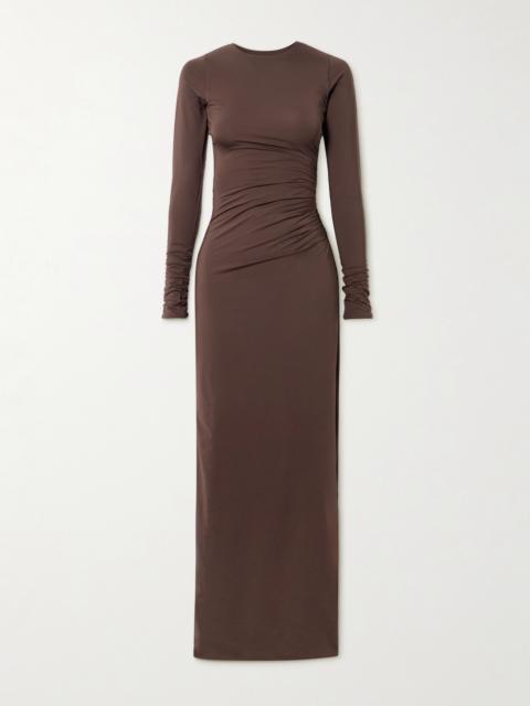 MAYGEL CORONEL Albedo Gathered Stretch-jersey Maxi Dress