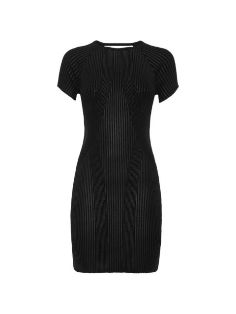 coated cut-out minidress