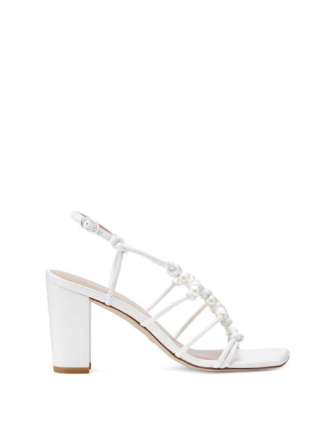 Stuart Weitzman PEARL KNOT 80 BLOCK SANDAL