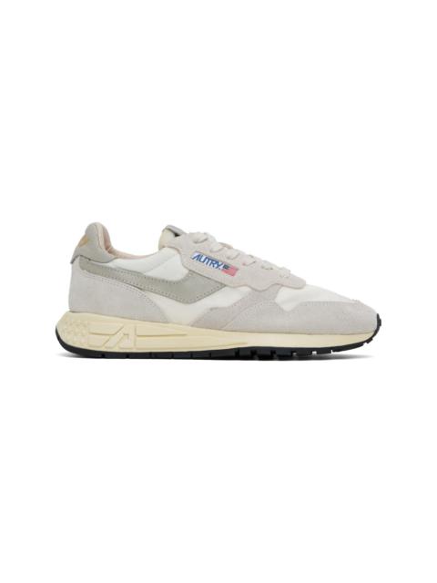 Gray & White Reelwind Low Sneakers