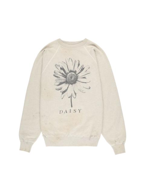 Daisy cotton crew-neck sweatshirt