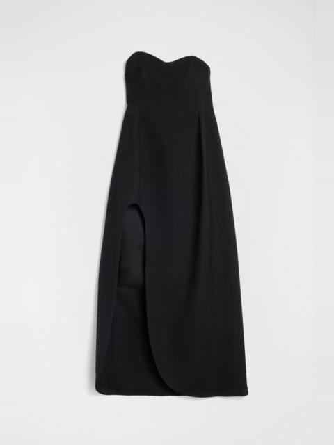 Jil Sander Wool Sablé Bustier Dress
