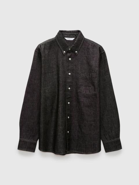 3sixteen Denim Button-Down Shirt in Black White