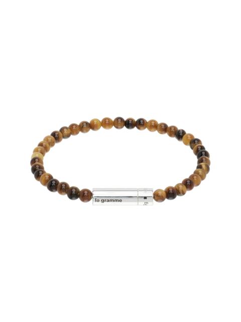 le gramme 'le 11g' Tiger Eye Beads Bracelet