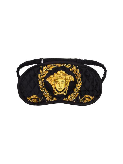 Baroque-print silk sleep mask