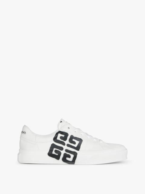 Givenchy SNEAKERS CITY SPORT IN LEATHER WITH TAG EFFECT 4G PRINT